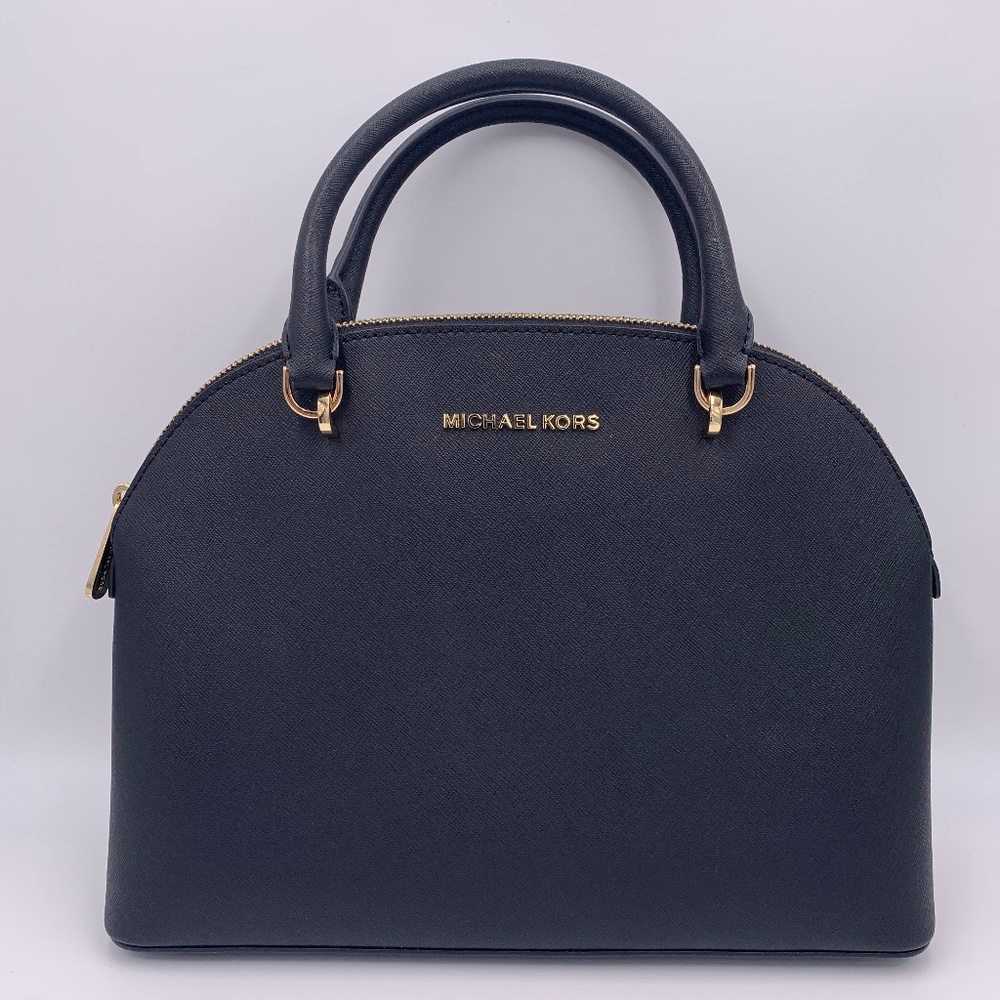 MICHAEL KORS Emmy Large Dome Satchel Black
